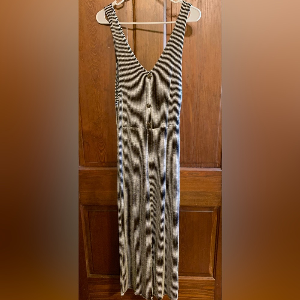 Black and White Striped Jumpsuit by Caution To The Wind. Size Small (kids)